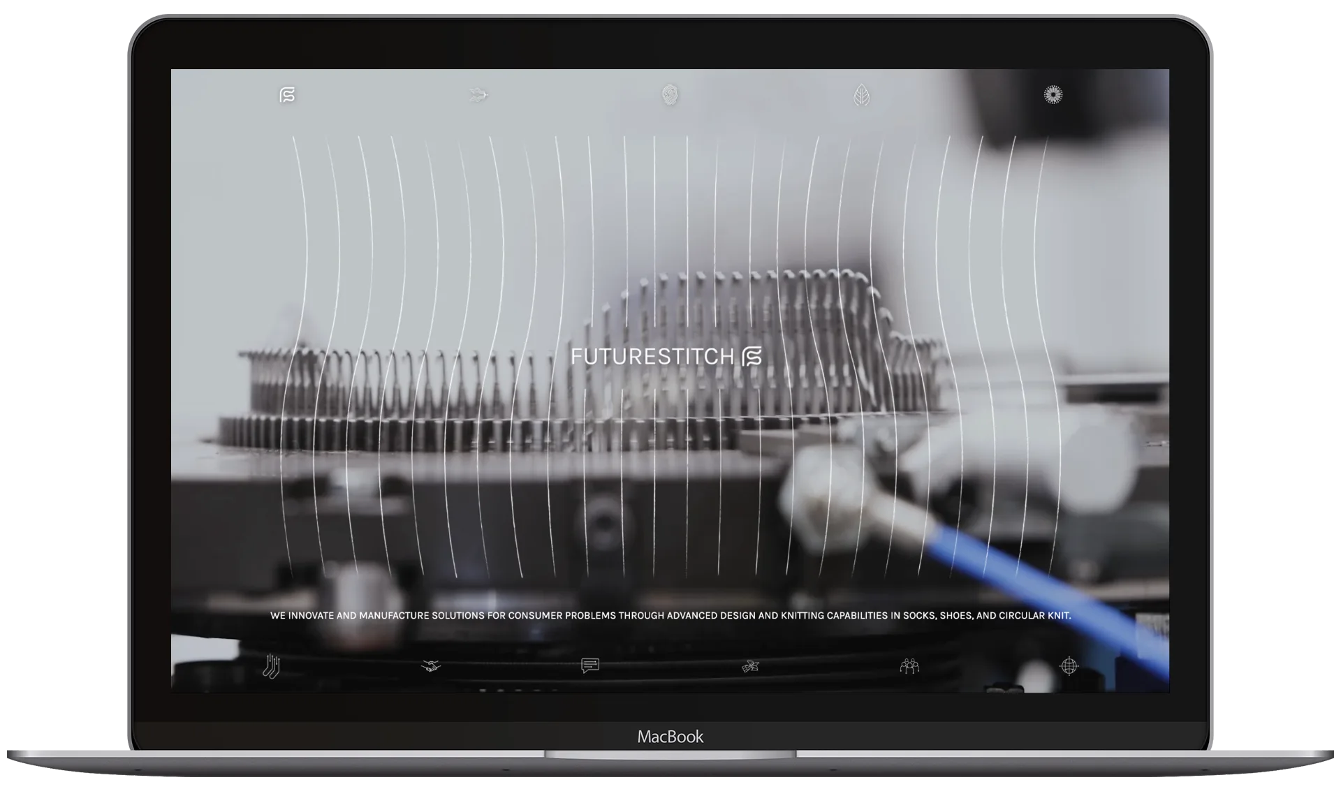 futurestitch shopify site on macbook