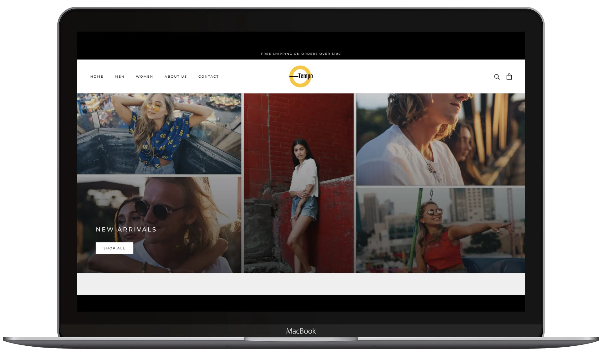 tempo shopify store on macbook